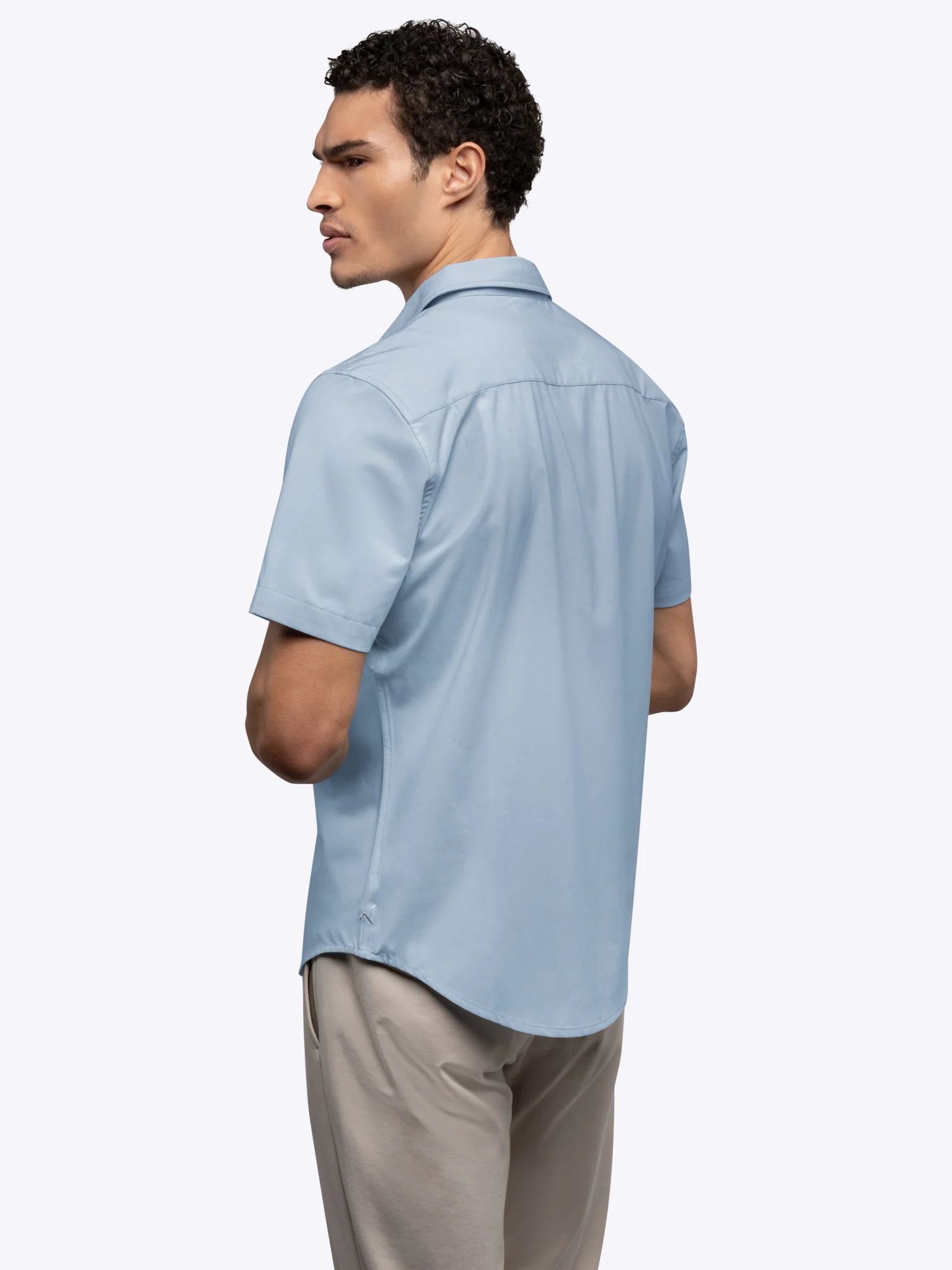 SoHo Short Sleeve Button Up | Oxford Blue Signature-fit - Image 4