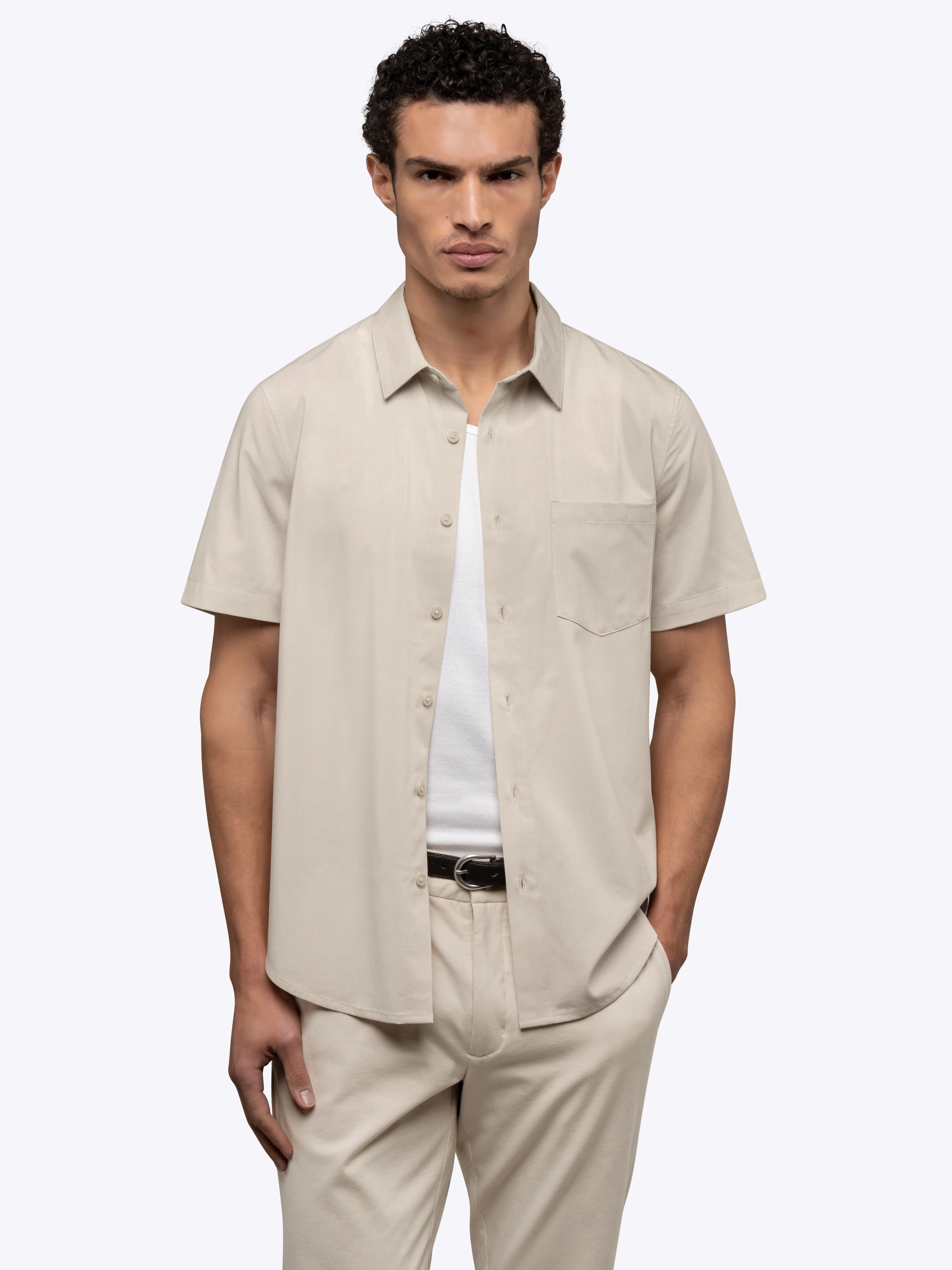 SoHo Short Sleeve Button Up | Sand Dune Signature-fit - Image 2