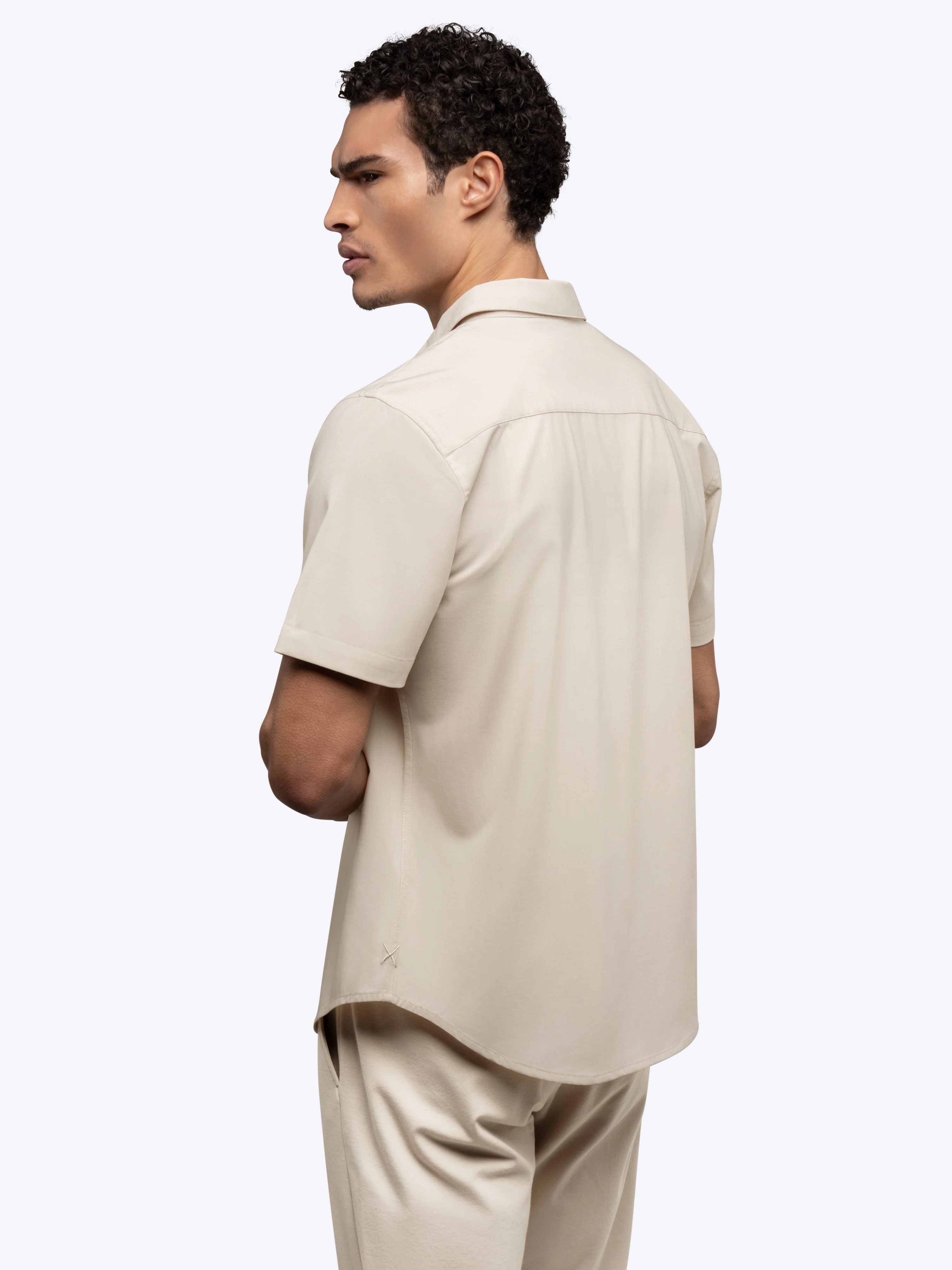 SoHo Short Sleeve Button Up | Sand Dune Signature-fit - Image 3