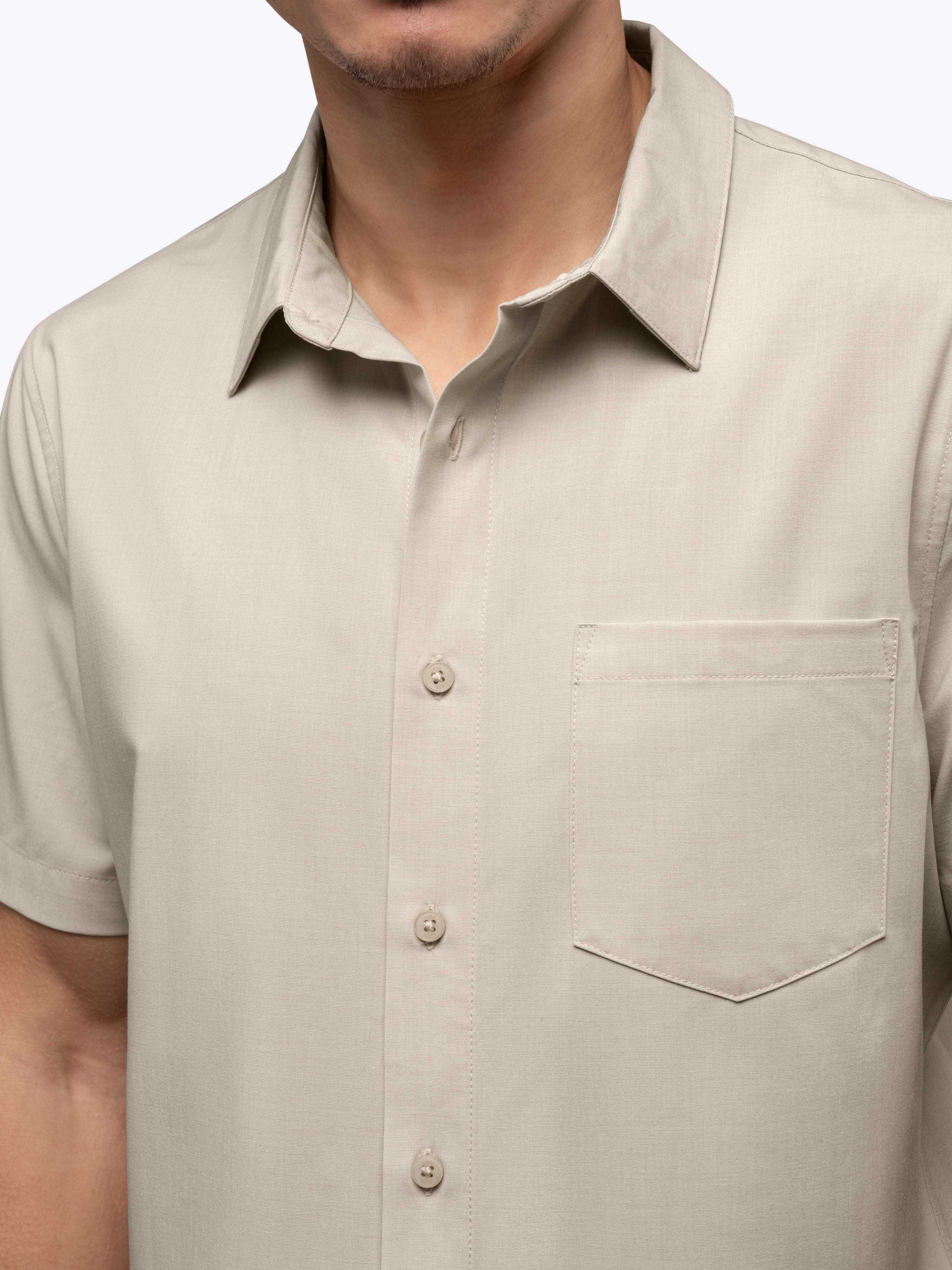 SoHo Short Sleeve Button Up | Sand Dune Signature-fit - Image 5