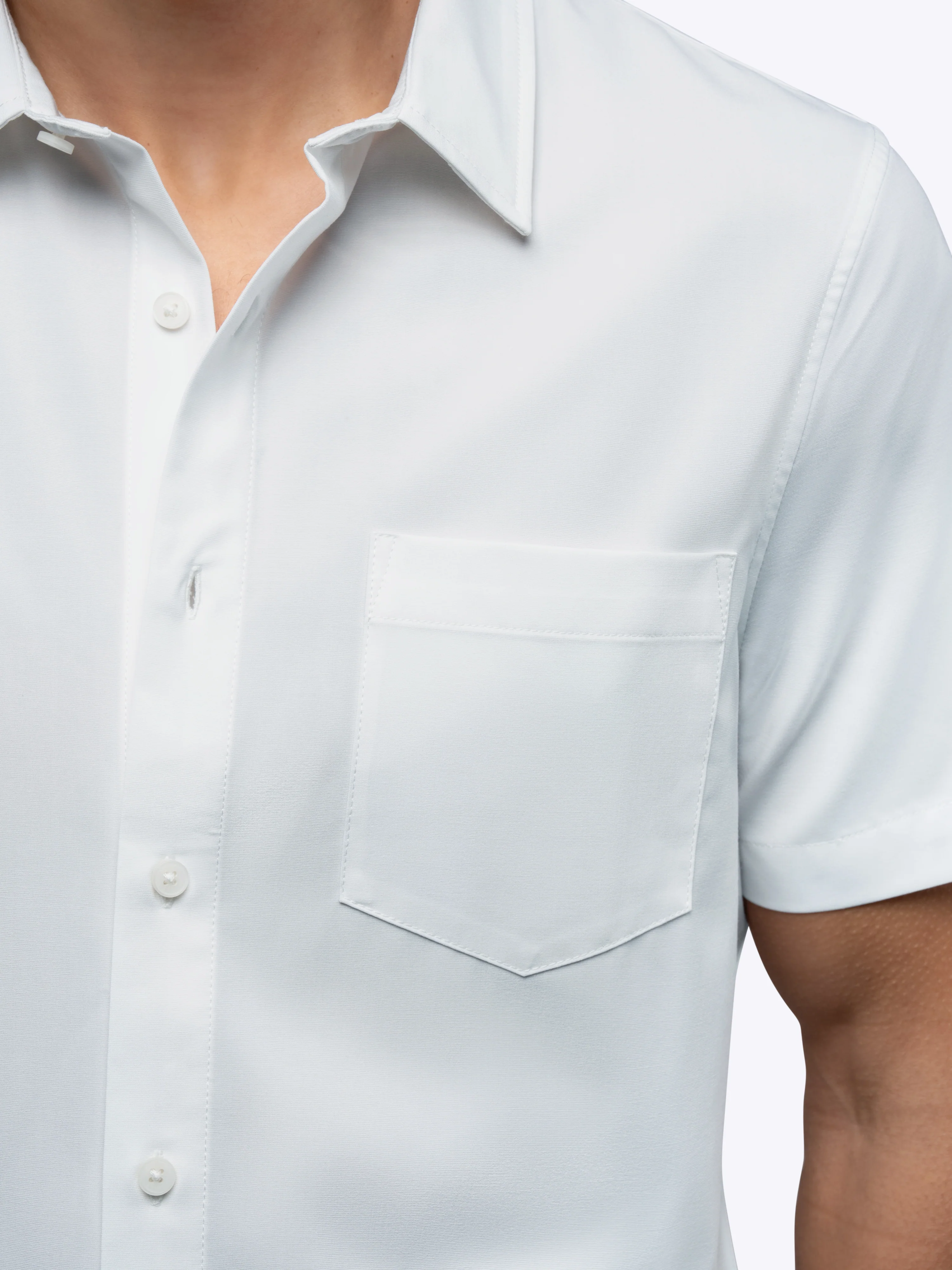 SoHo Short Sleeve Button Up | White Signature-fit - Image 6
