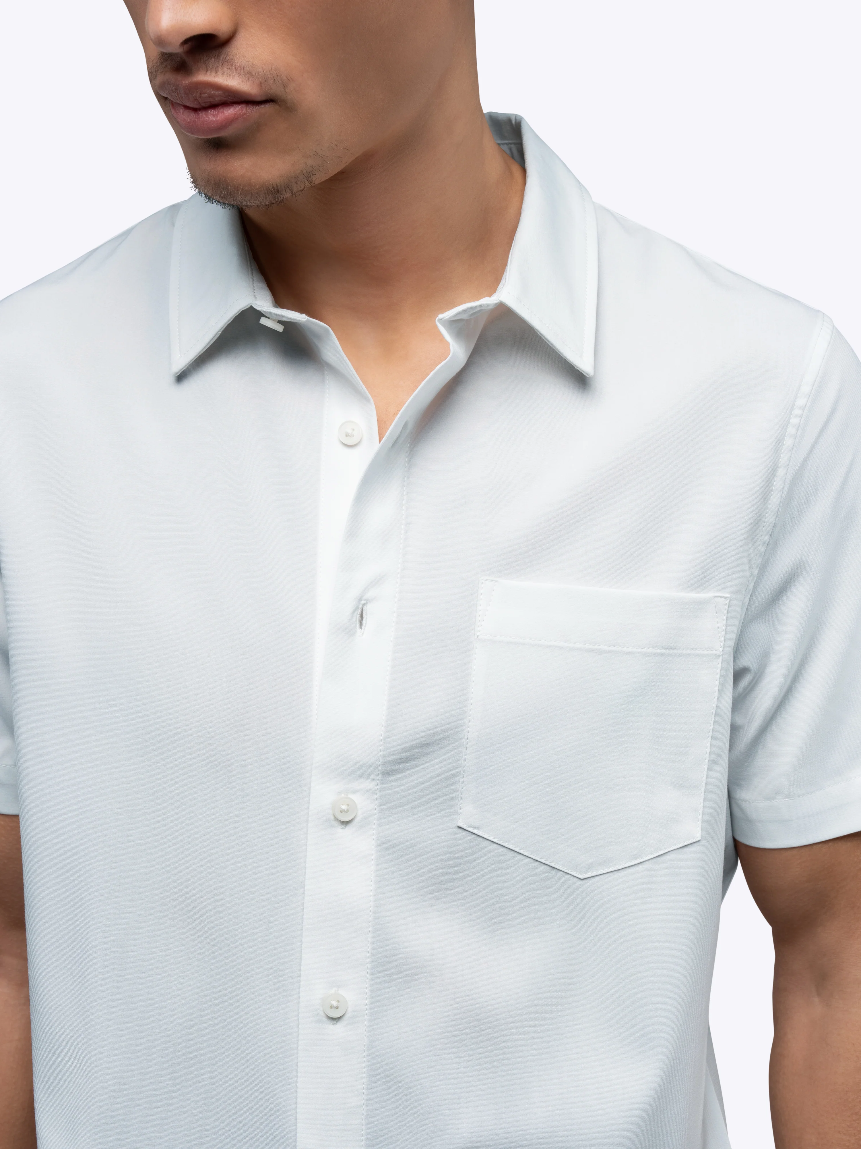 SoHo Short Sleeve Button Up | White Signature-fit - Image 7