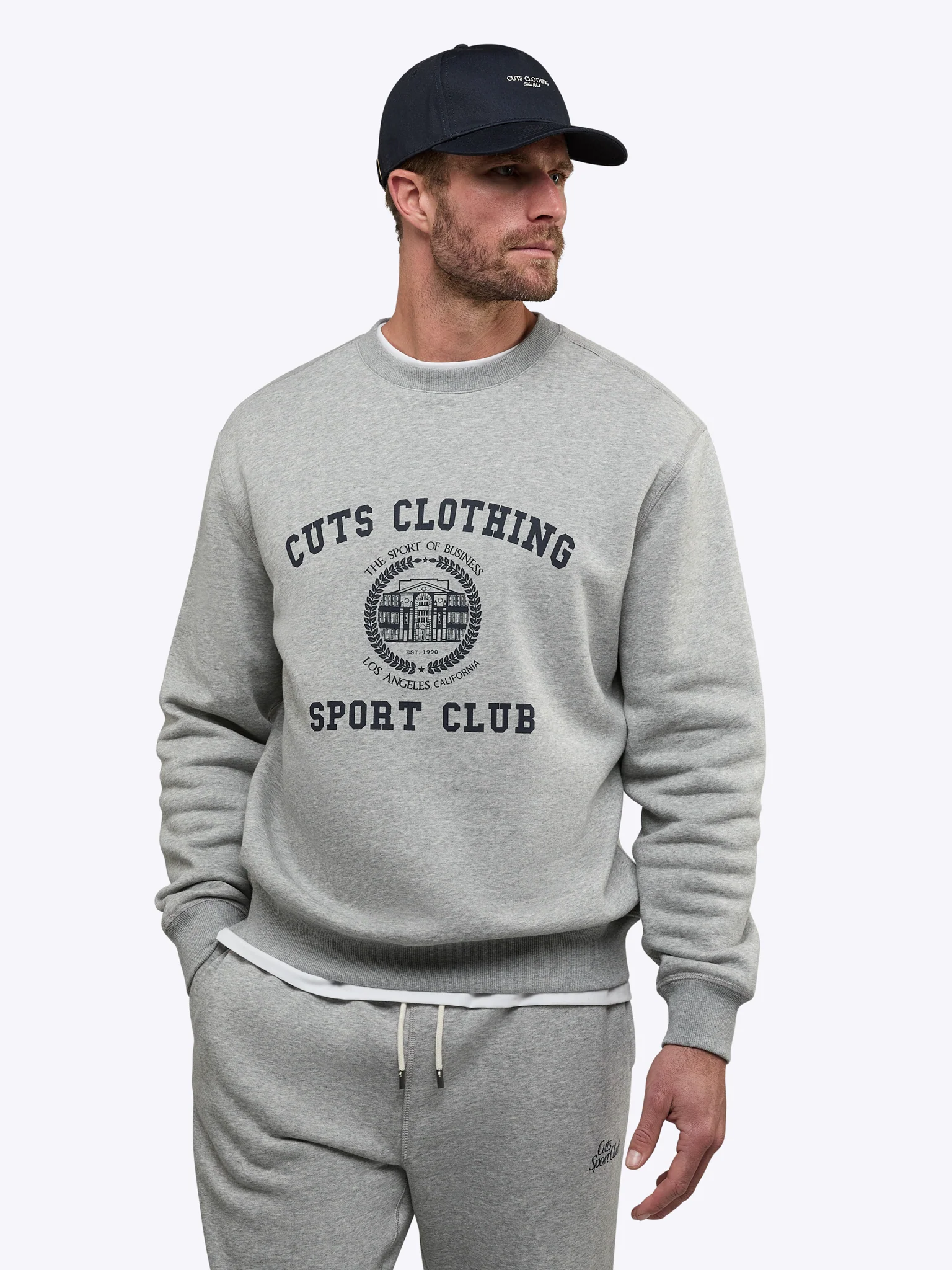 Sport Club Pullover | Heather Grey Classic-Fit - Image 3