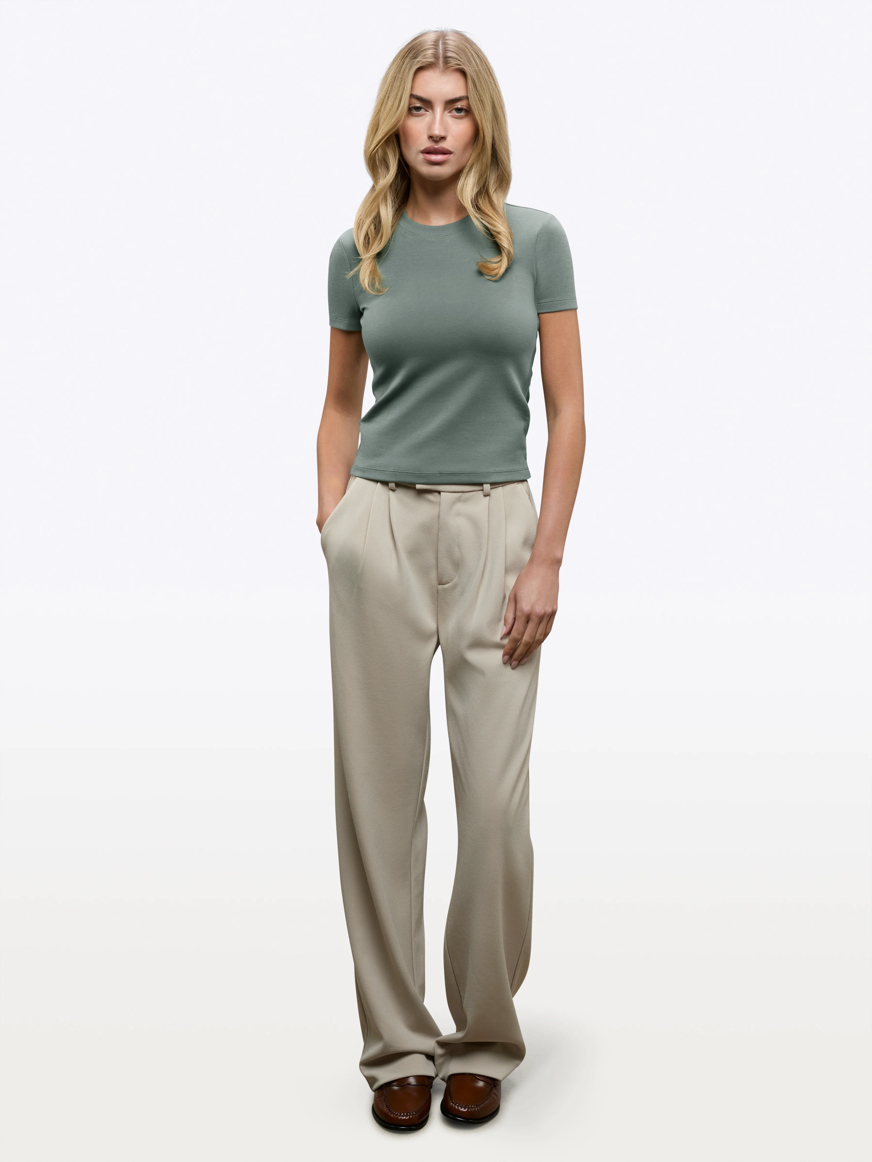 Tomboy Tee | Sage Slim-fit Tomboy-Cotton⢠- Image 5