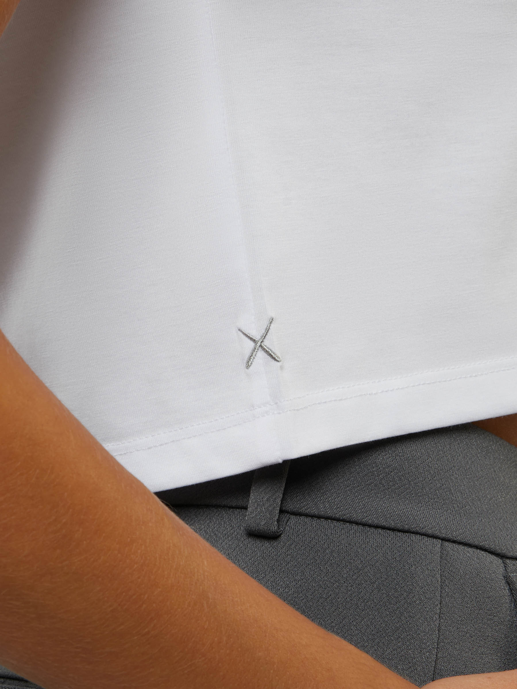 Almost Friday Tee Cropped | White Classic-fit PYCA Pro® - Image 5