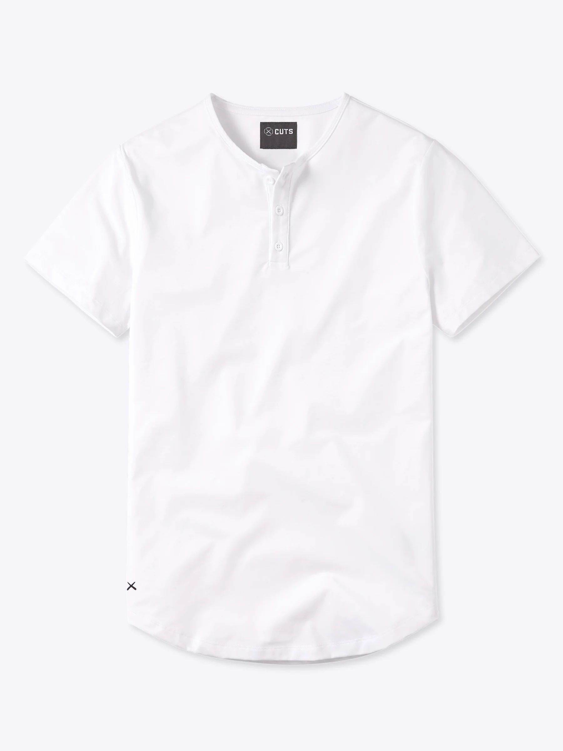 AO Henley Curve-Hem | White Signature-fit PYCA Pro®