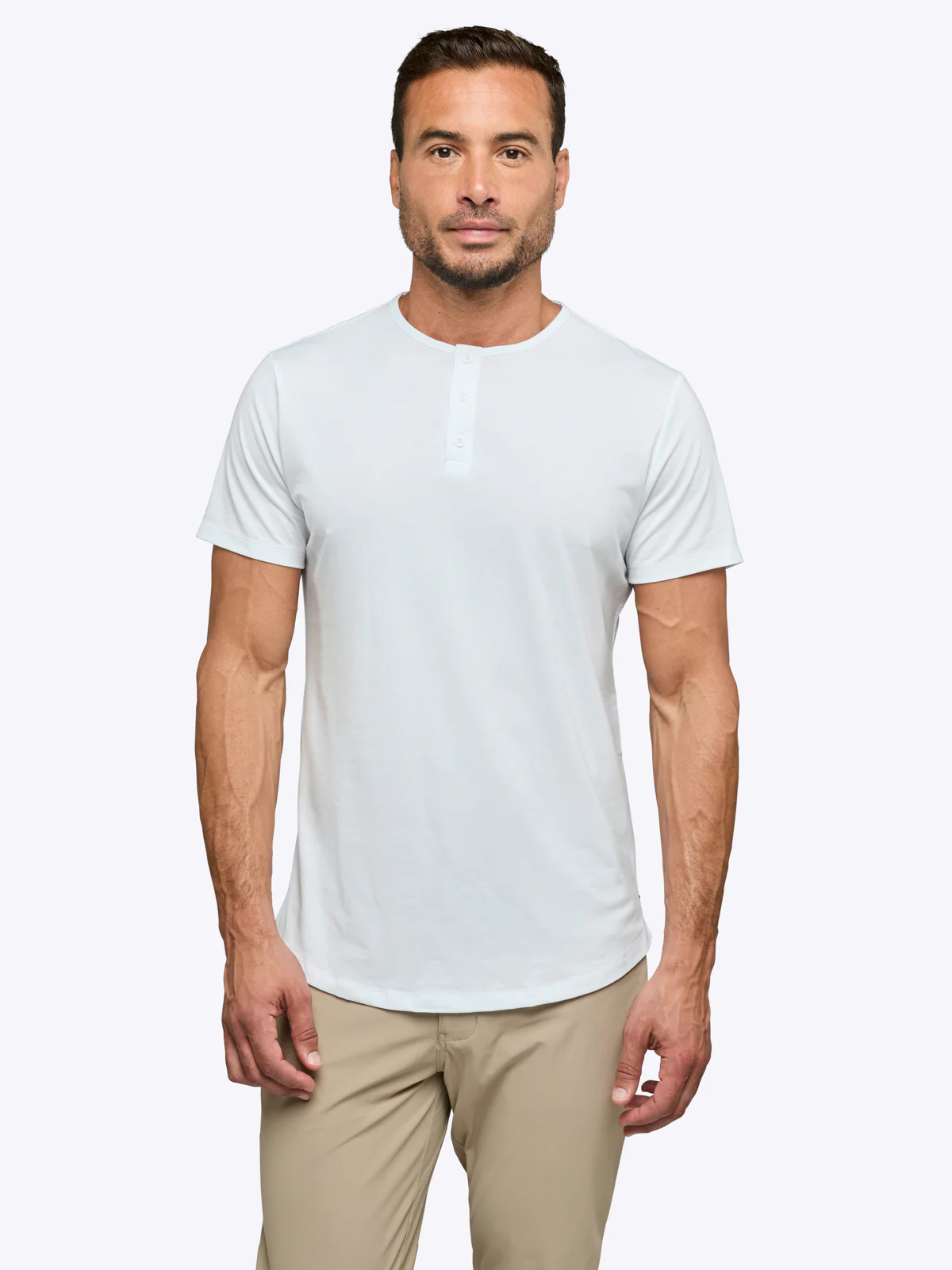 AO Henley Curve-Hem | White Signature-fit PYCA Pro® - Image 2