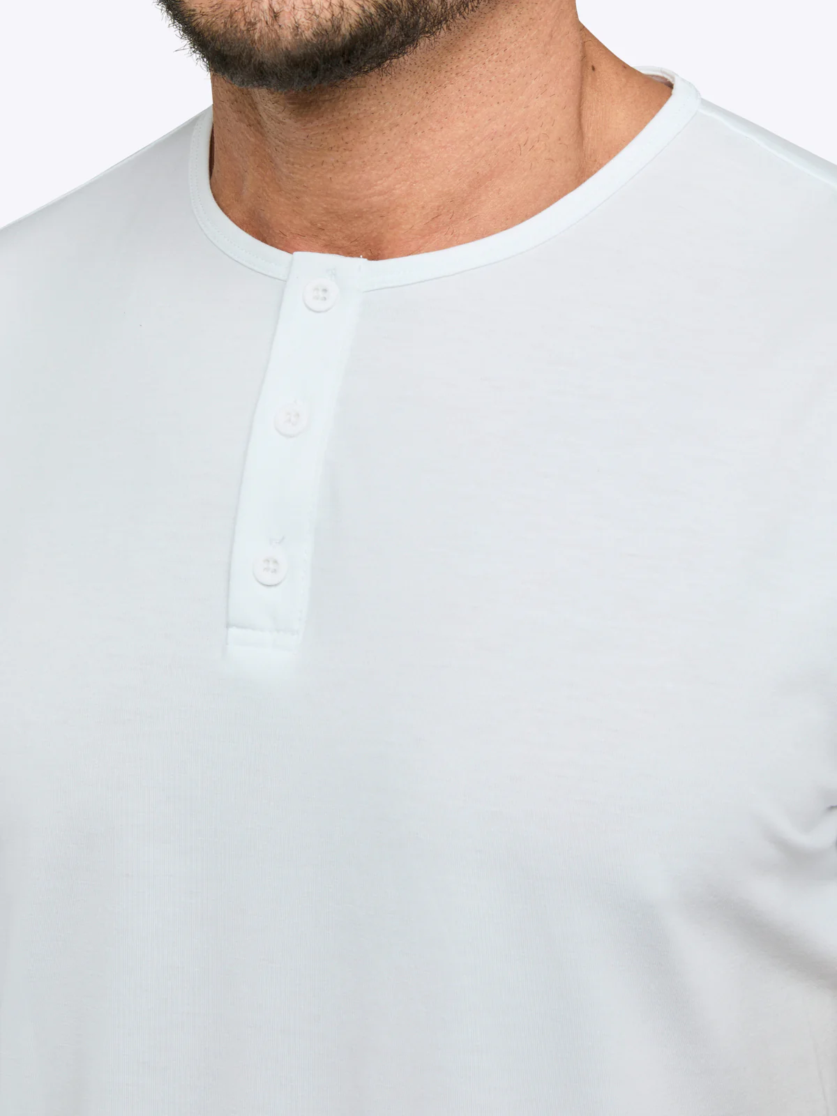 AO Henley Curve-Hem | White Signature-fit PYCA Pro® - Image 5
